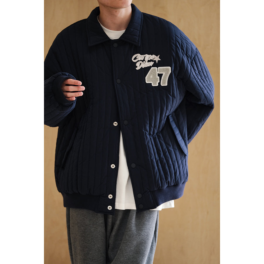 Vertical Stripes Baseball Jacket