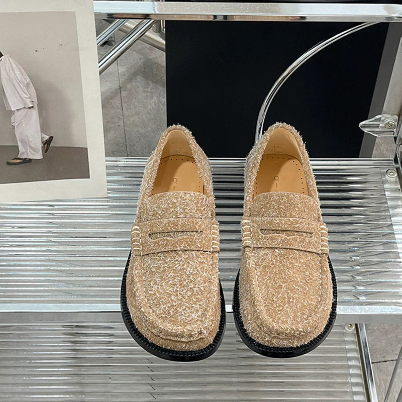 Sheepskin Suede Loafers