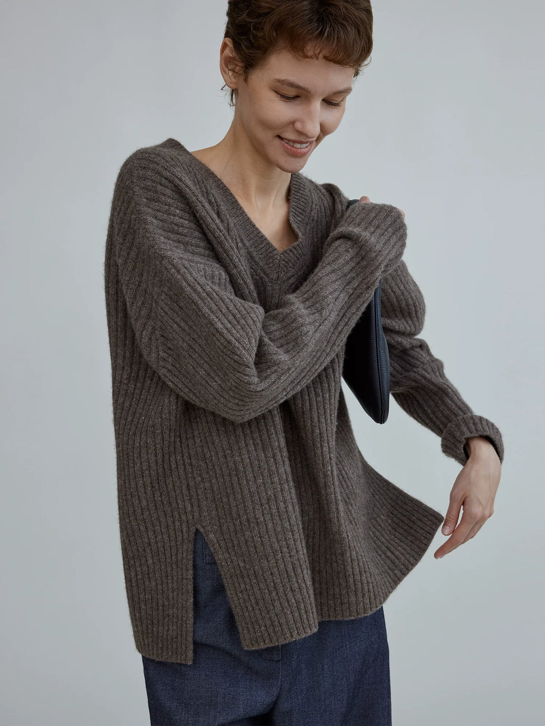 Yak Wool V-Neck Sweater