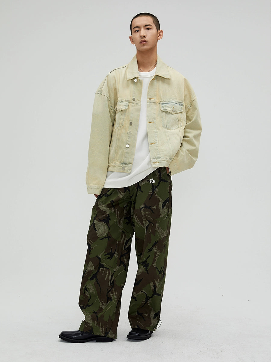 Camouflage Embroidered Casual Pants