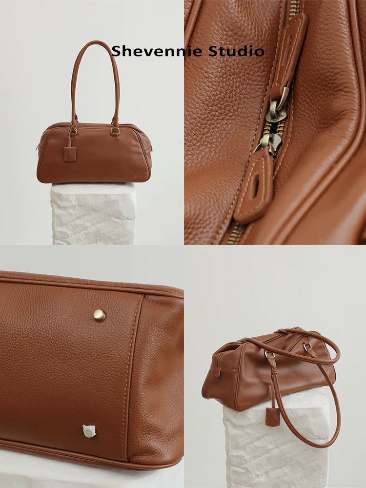 Boston Leather Tote