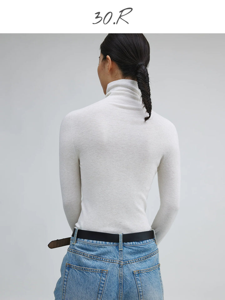 Silk-Cashmere Turtleneck