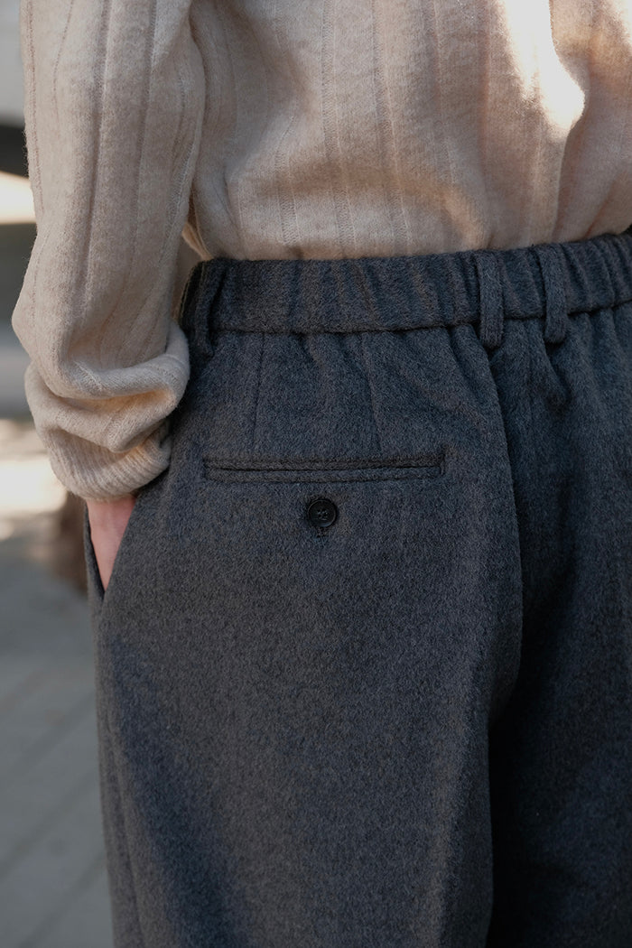 Wool Drawstring Trousers