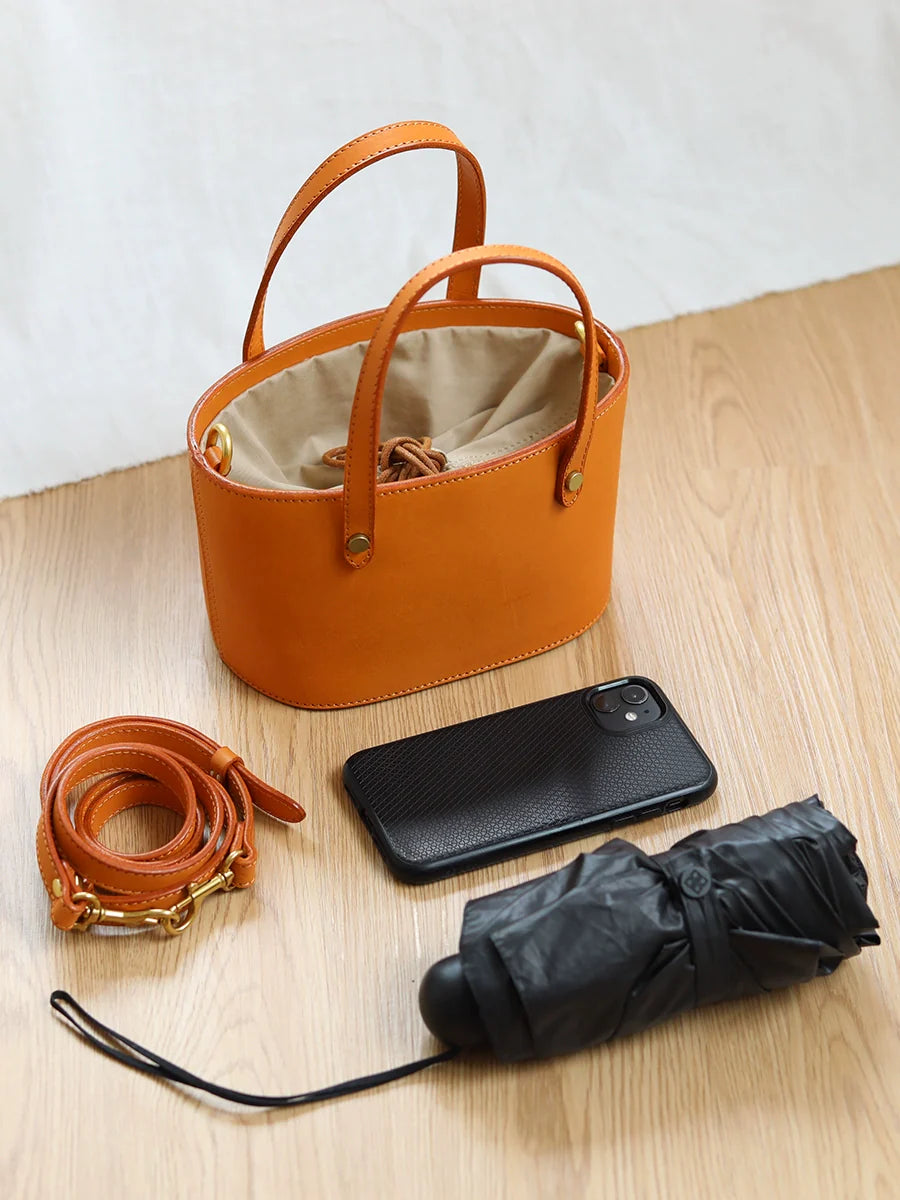 Sunset Leather Bucket Bag