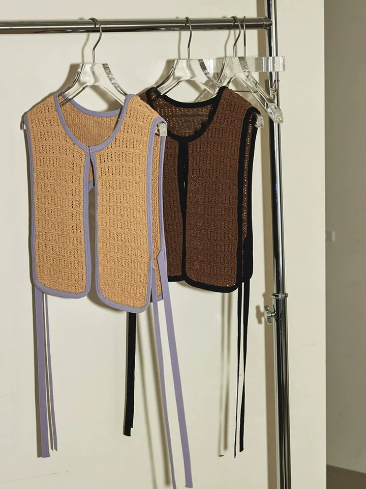 Knitted Scoop Neck Vest