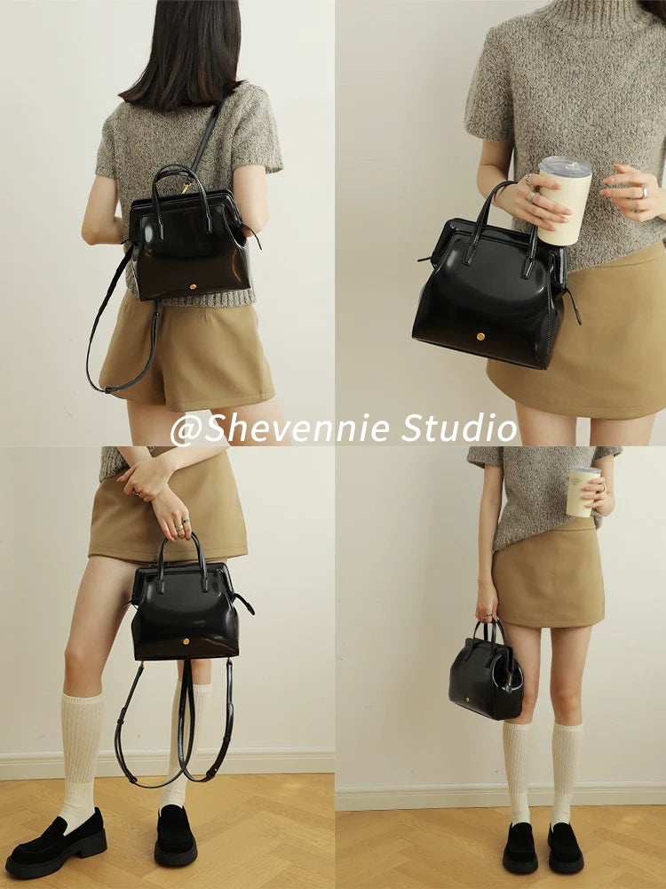 Snow Geinnie Leather Commuter Bag