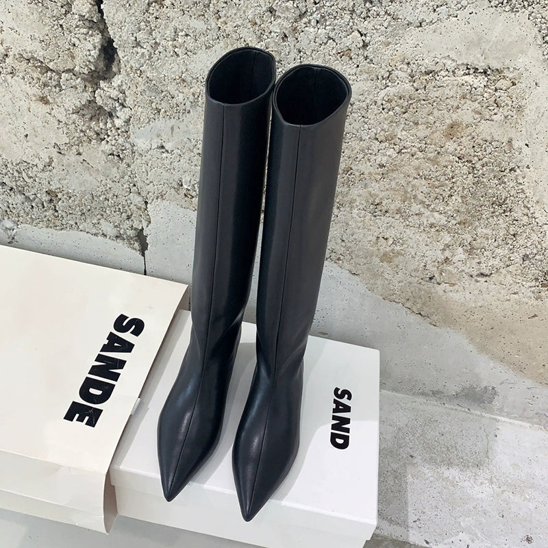 Sheepskin Stiletto Boots