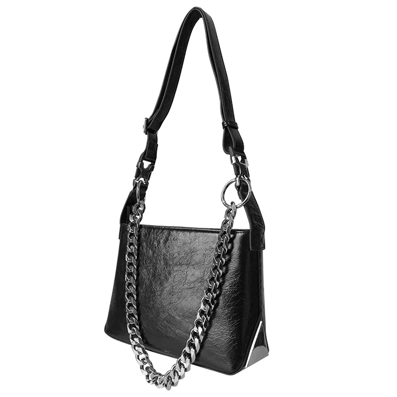 Leather Chain Tote