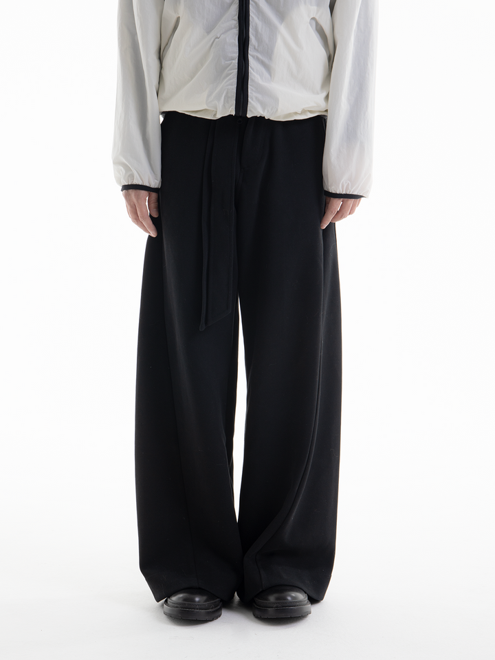 Belted A-Line Pants