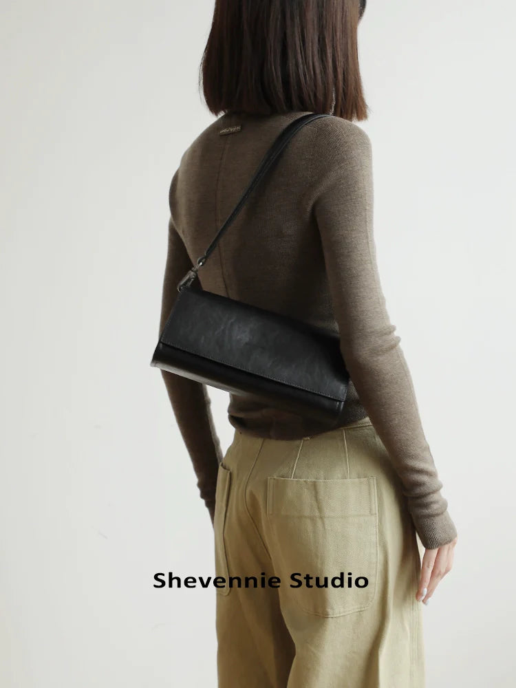 Leather Square Shoulder Bag