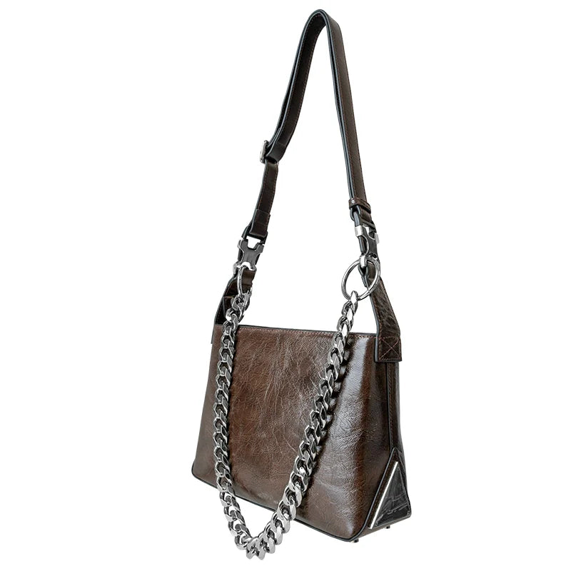 Leather Chain Tote