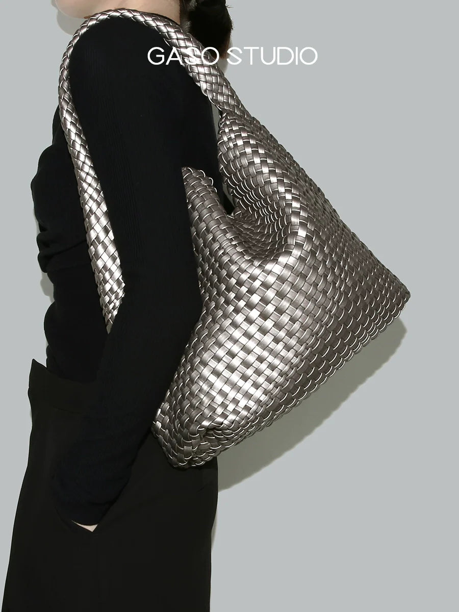 Silver Luxe Tote