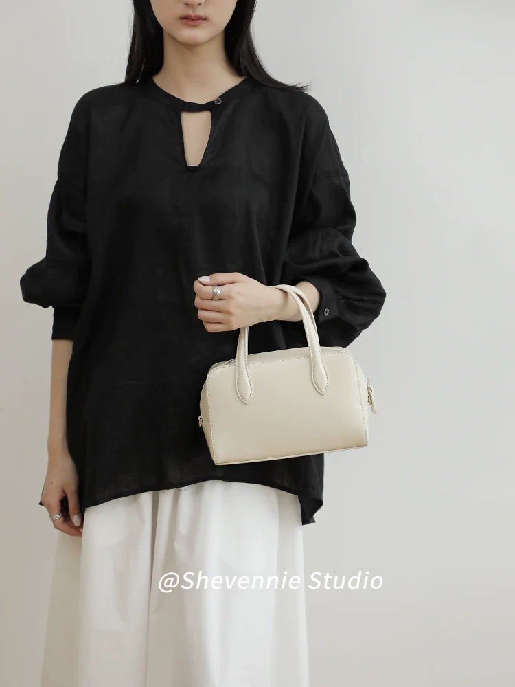 Shevennie Leather Square Bag