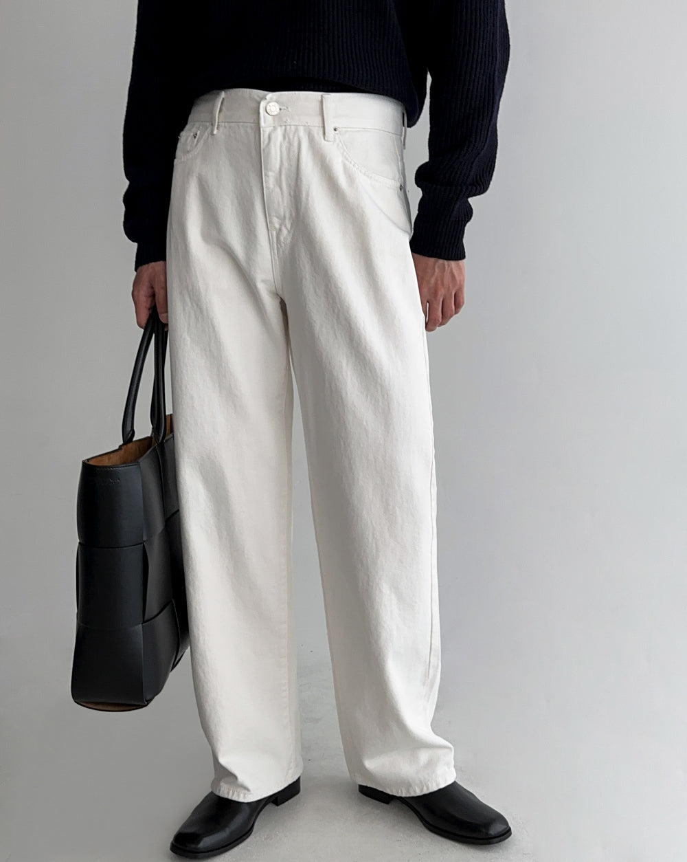 Ivory Straight Cotton Jeans