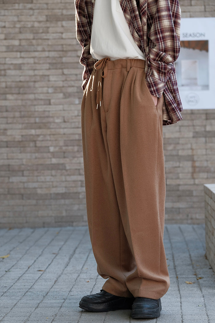 Wool Drawstring Trousers