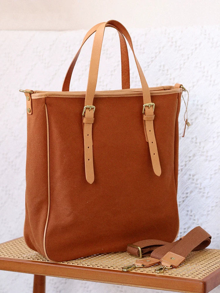 Canvas Leather Tote