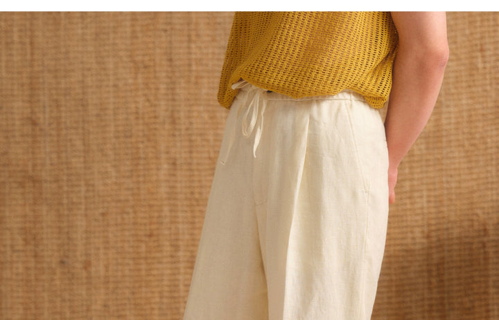 Linen Drawstring Trousers