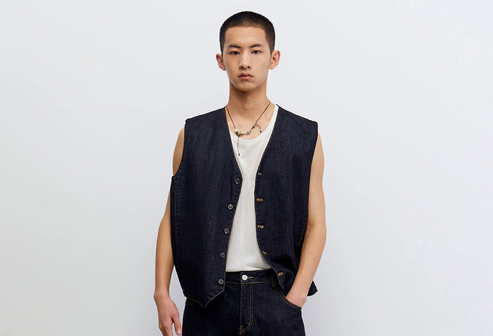 Oversized Vintage Denim Vest