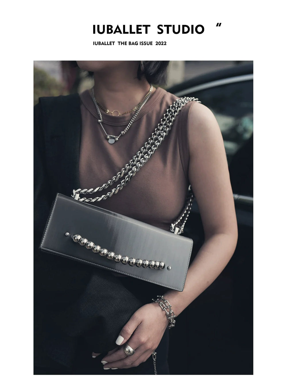 Gradient Chain Shoulder Bag