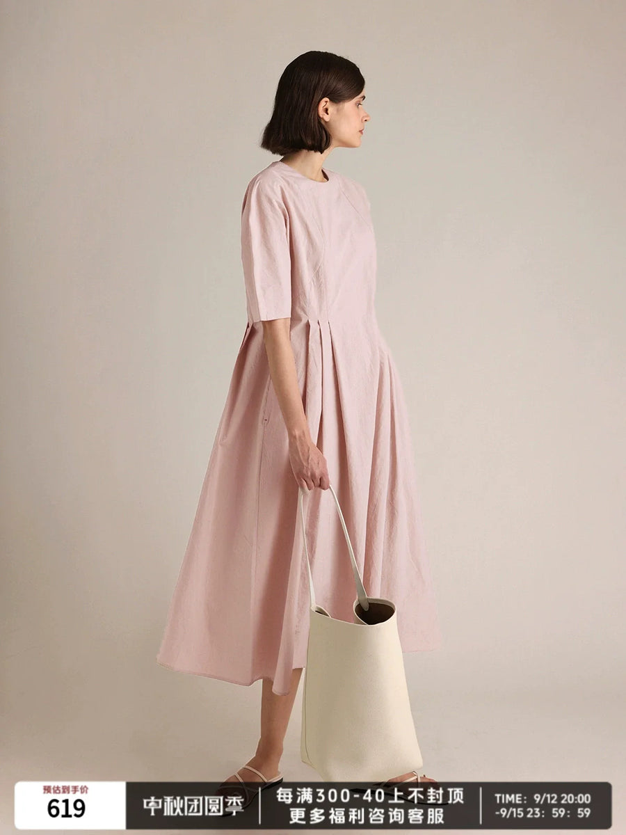 Cotton Flare Midi Dress