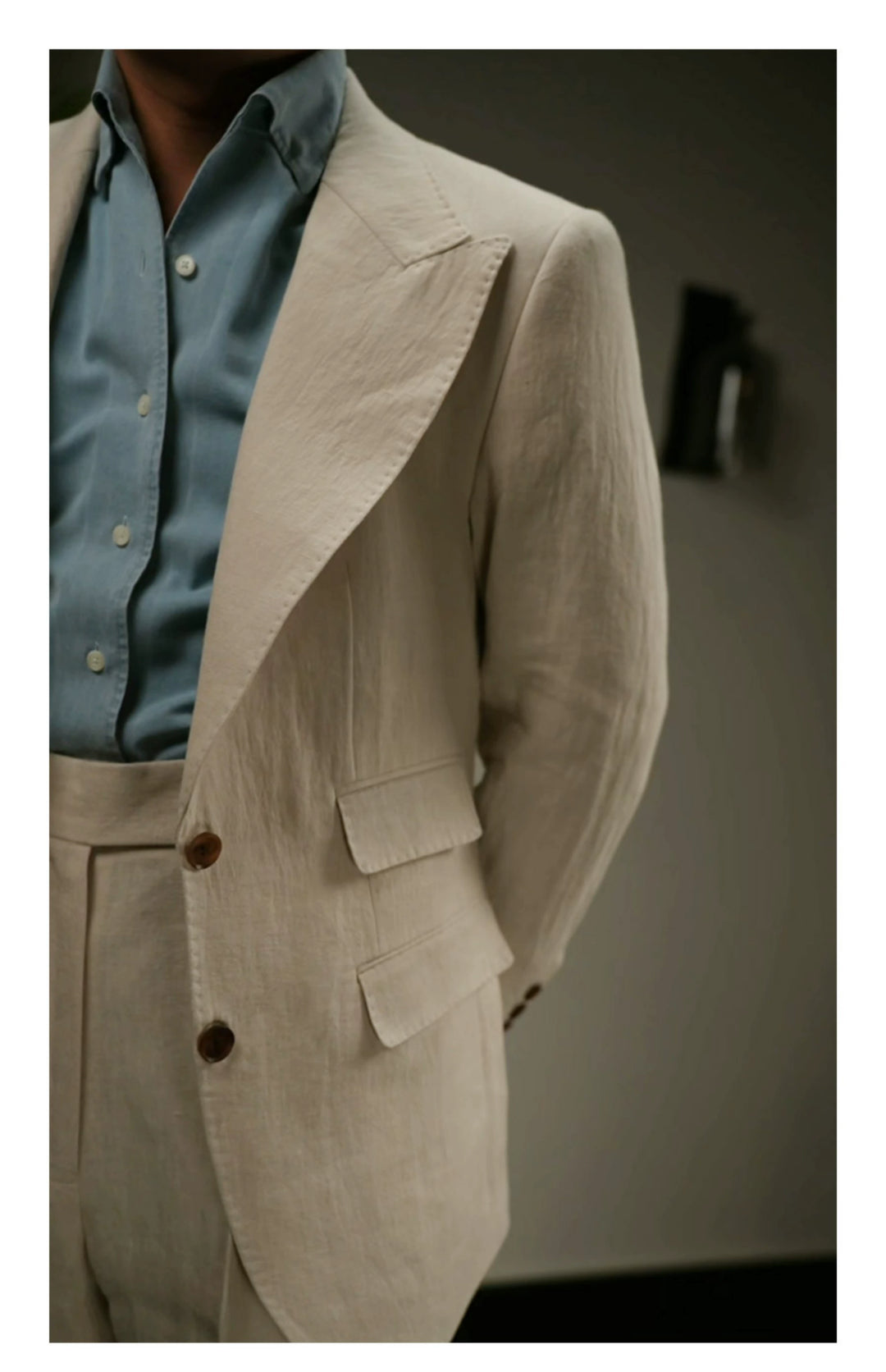 Linen Peak Lapel Suit