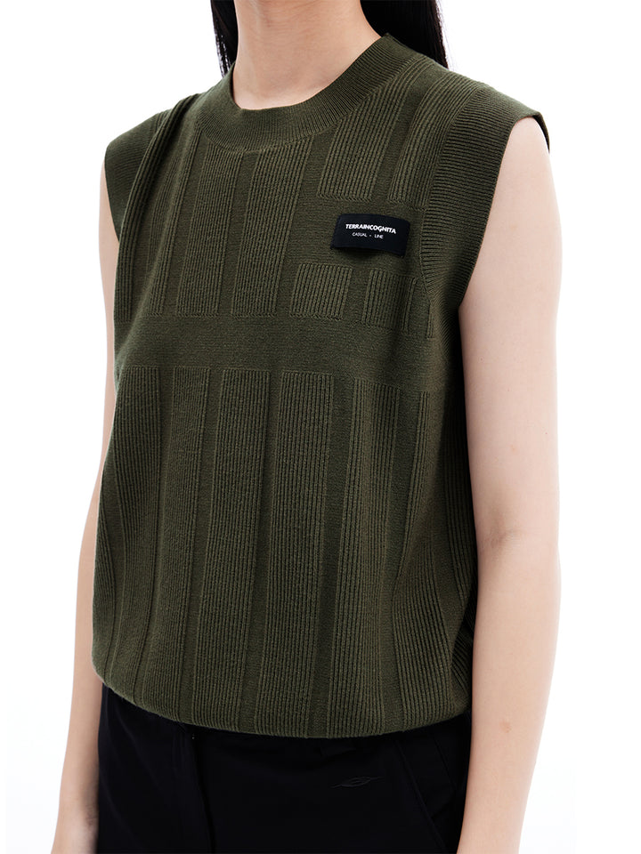 Knitted Sleeveless Vest