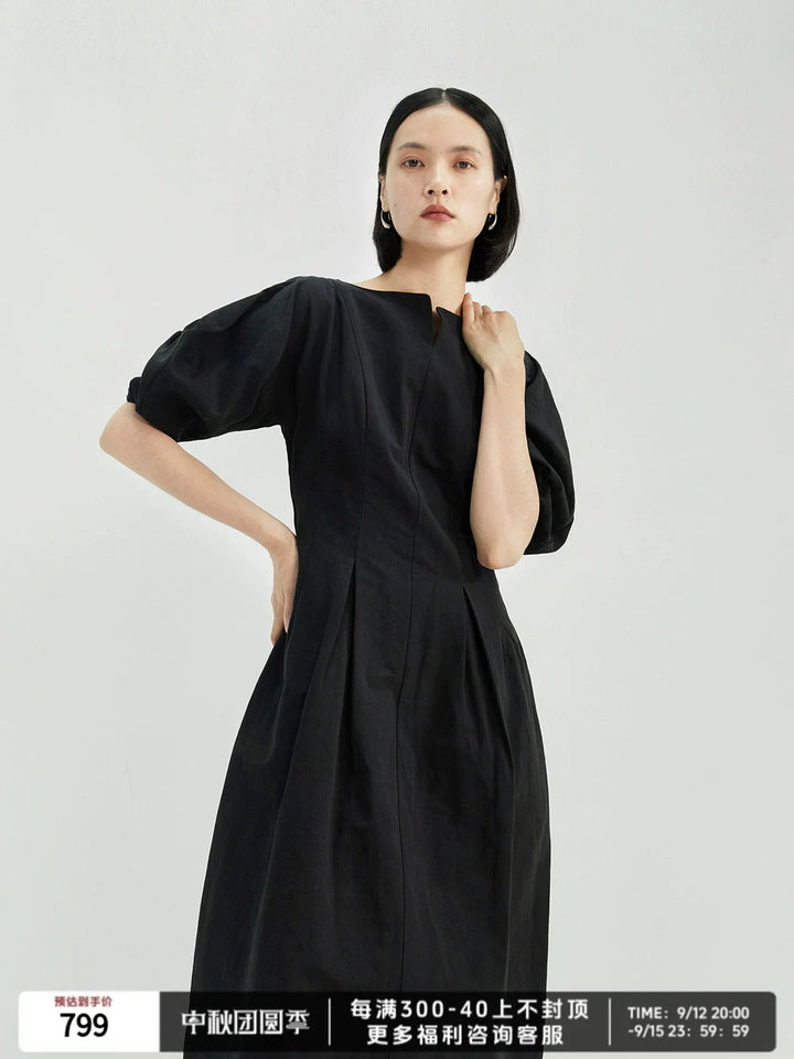 Hemp Lantern Sleeve Dress