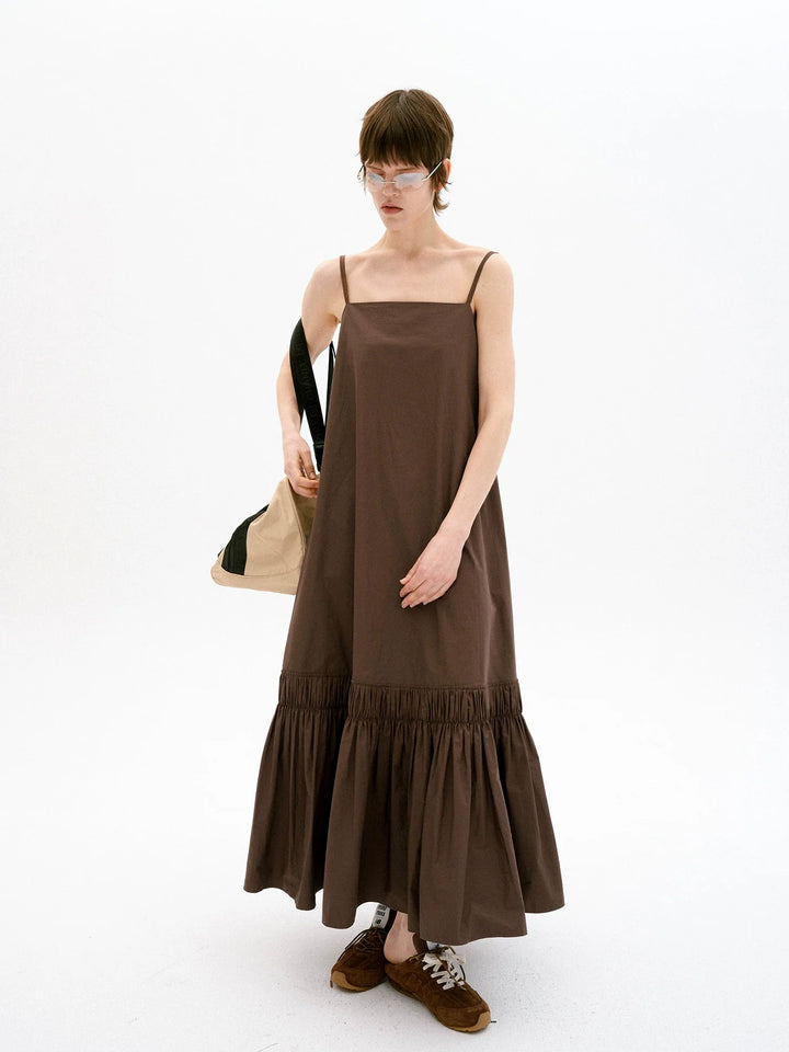 Linen Suspender Dress