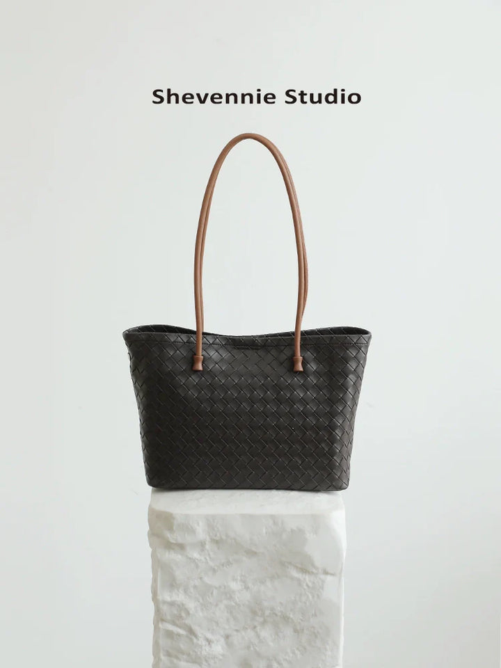 Sienna Woven Leather Tote