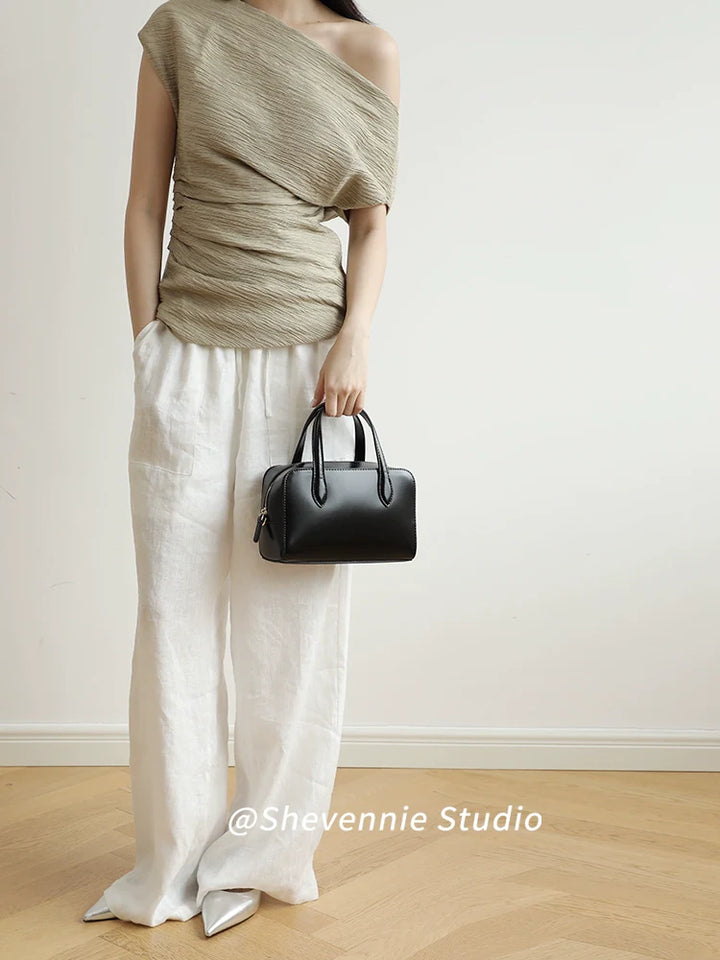 Shevennie Leather Square Bag