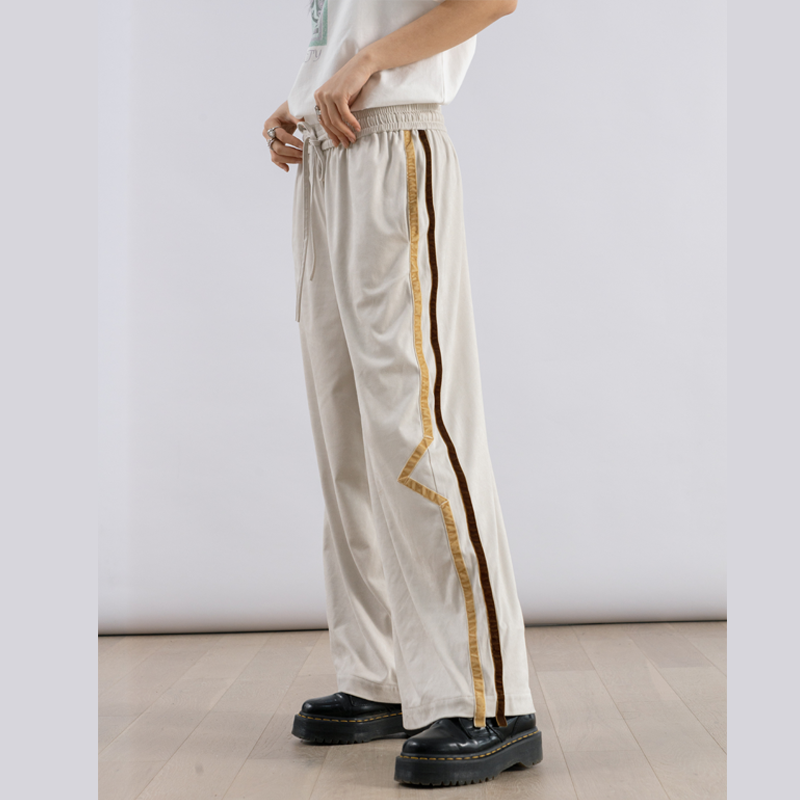 Suede Wide-Leg Pants