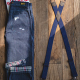 Japanese Retro Vintage Striped Suspenders Jumpsuit