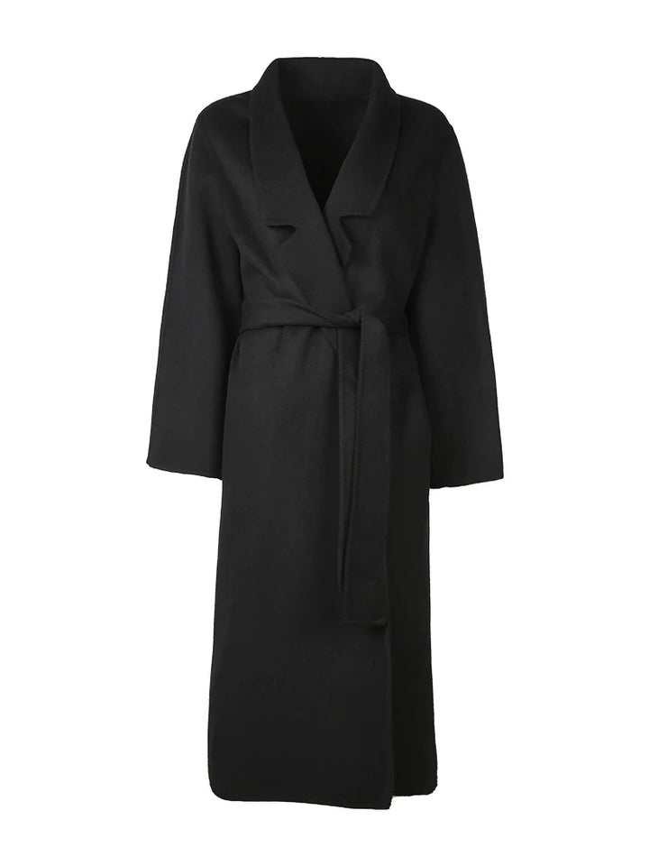 Black Double-Faced Wool Coat