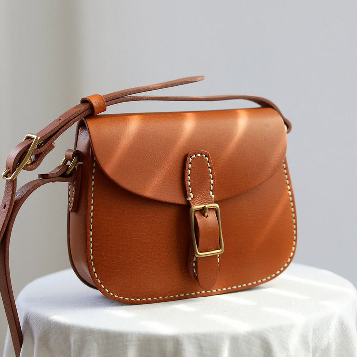 Saddle Brown Leather Crossbody