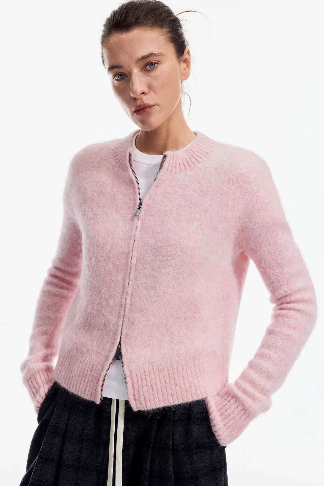 Alpaca Zipper Cardigan