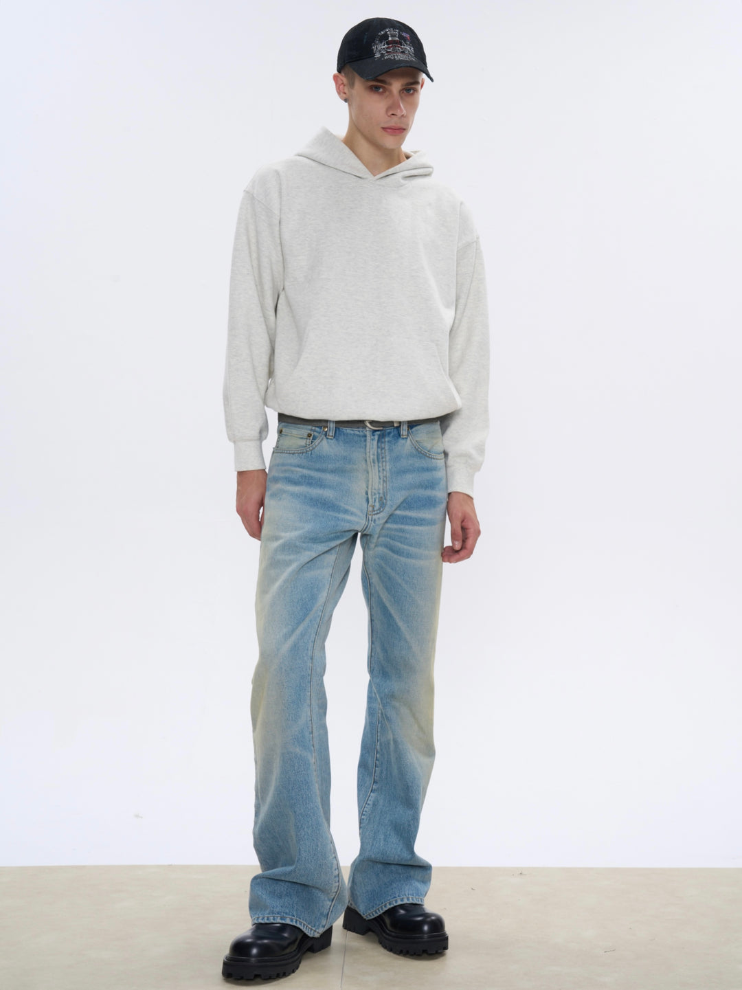 Distressed Bootcut Jeans