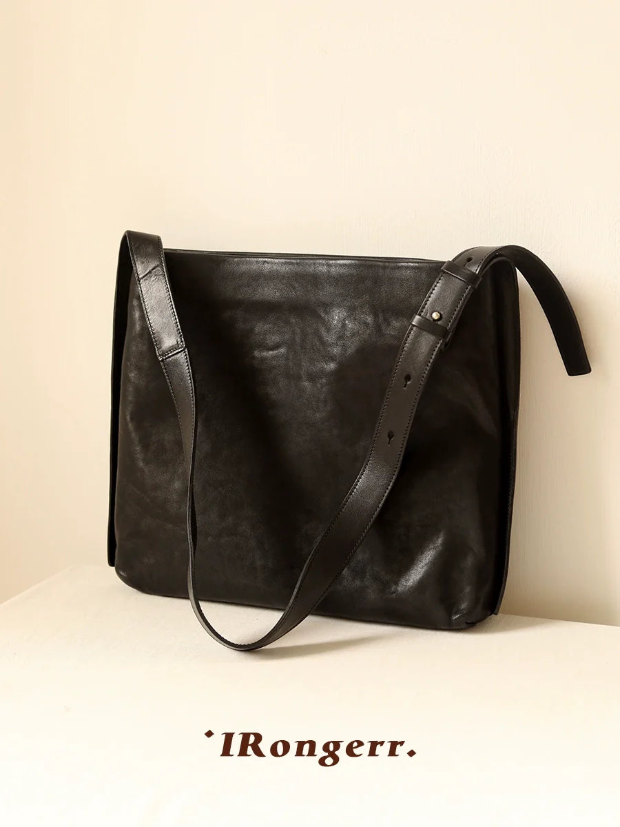 Obsidian Leather Tote