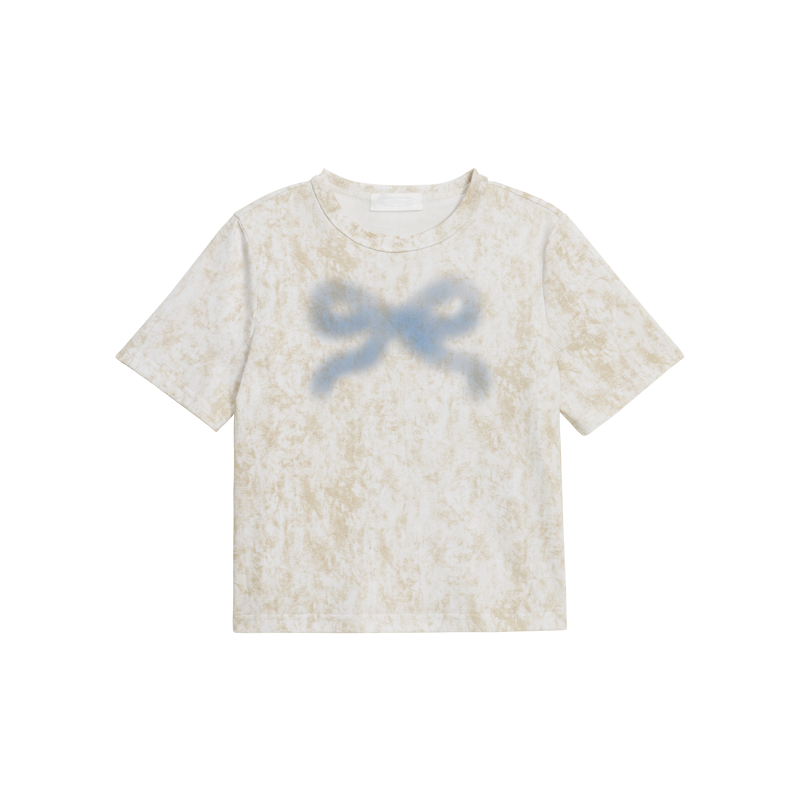 Bow Print Tie-Dye Tee