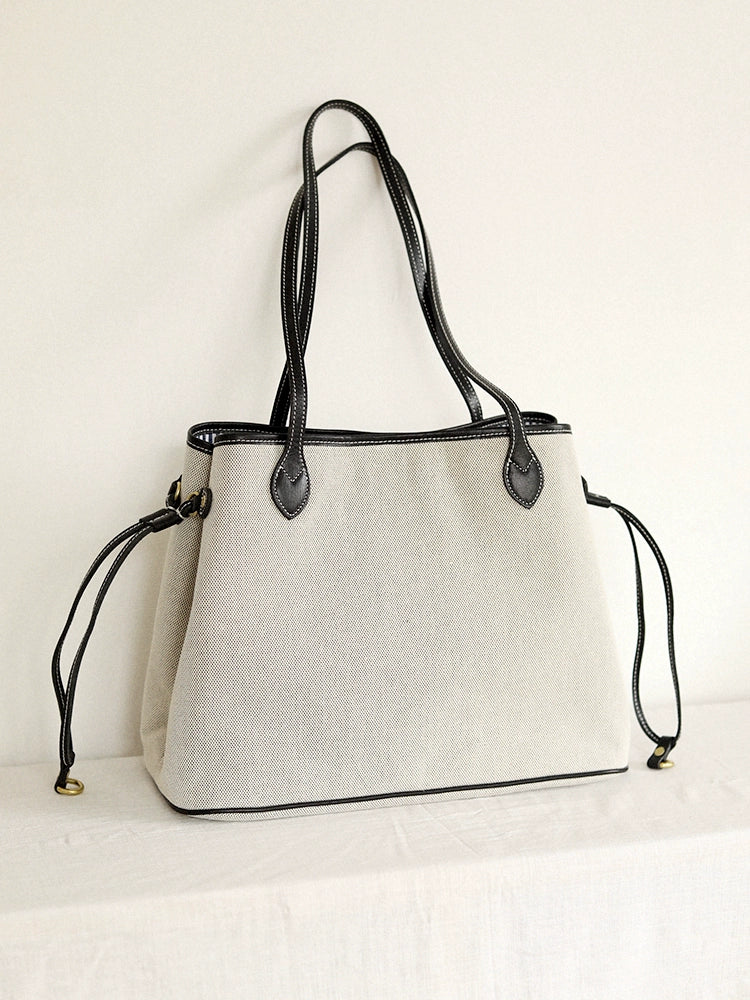 Canvas Leather Tote