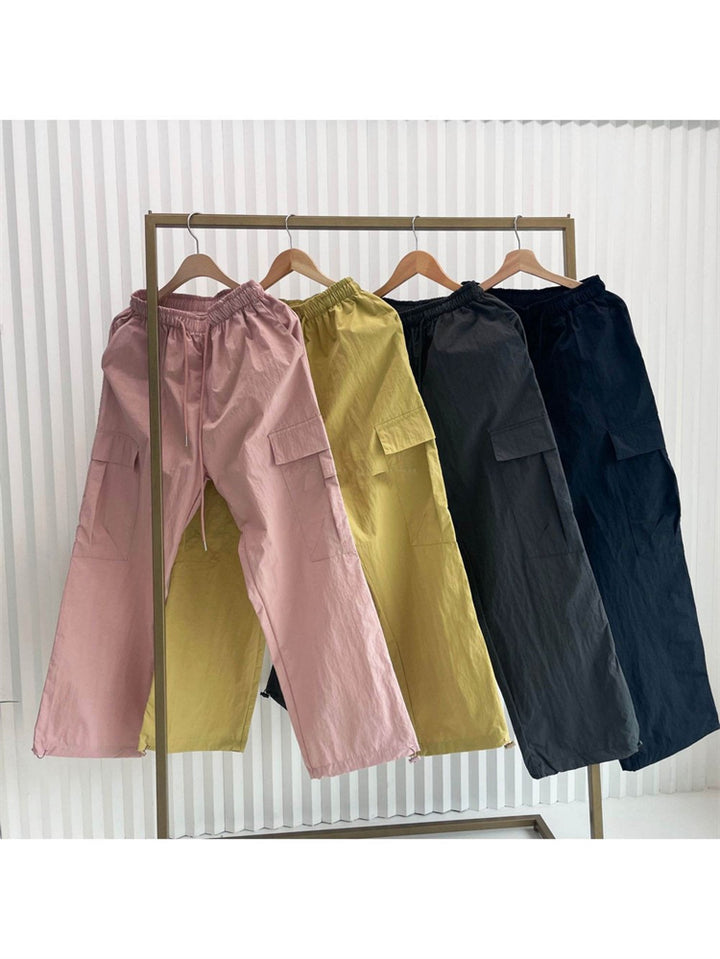 Trendy Elastic Waist Tooling Pants for Men and Women