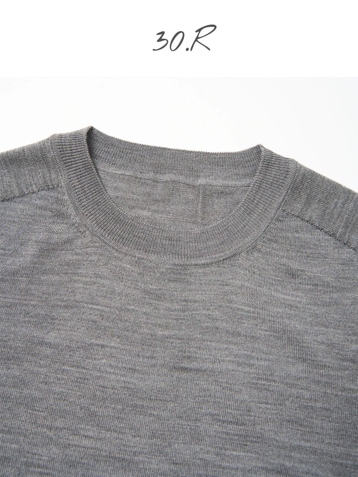 Natural Wool Scoop Neck Sweater