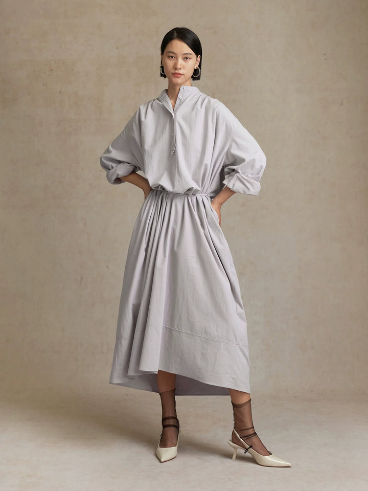 Long Cotton Shirt Dress