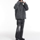 Cozy Unisex Stand Collar Wool Blend Jacket