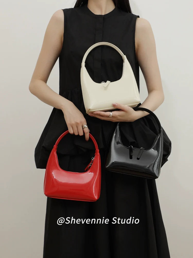 Lacquered Crescent Bag