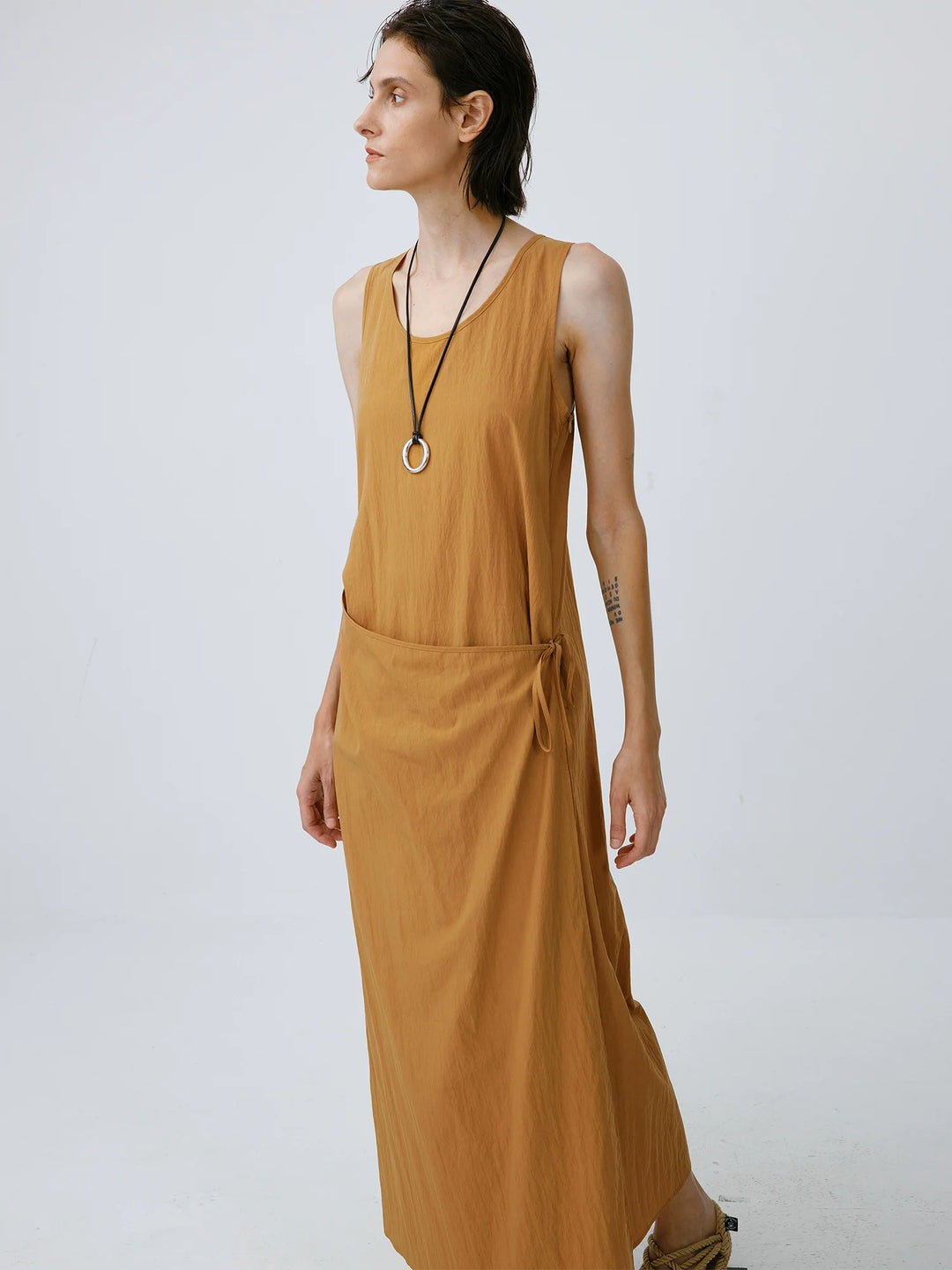 Tencel Nylon Midi Dress