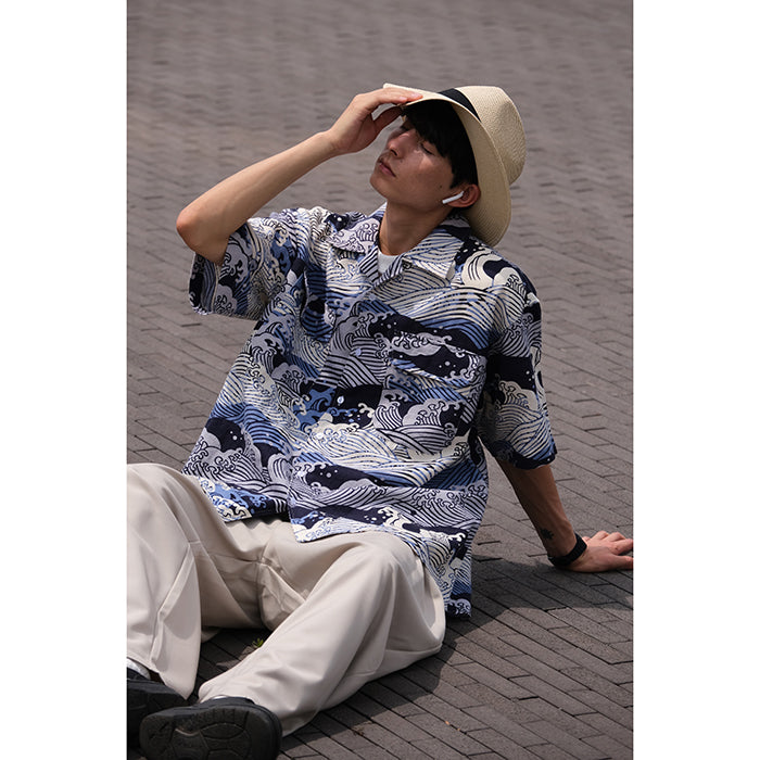 Aloha Wave Cuban Collar Shirt