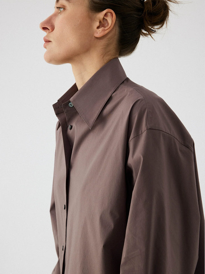 Sculpted Cotton Leather Shirt