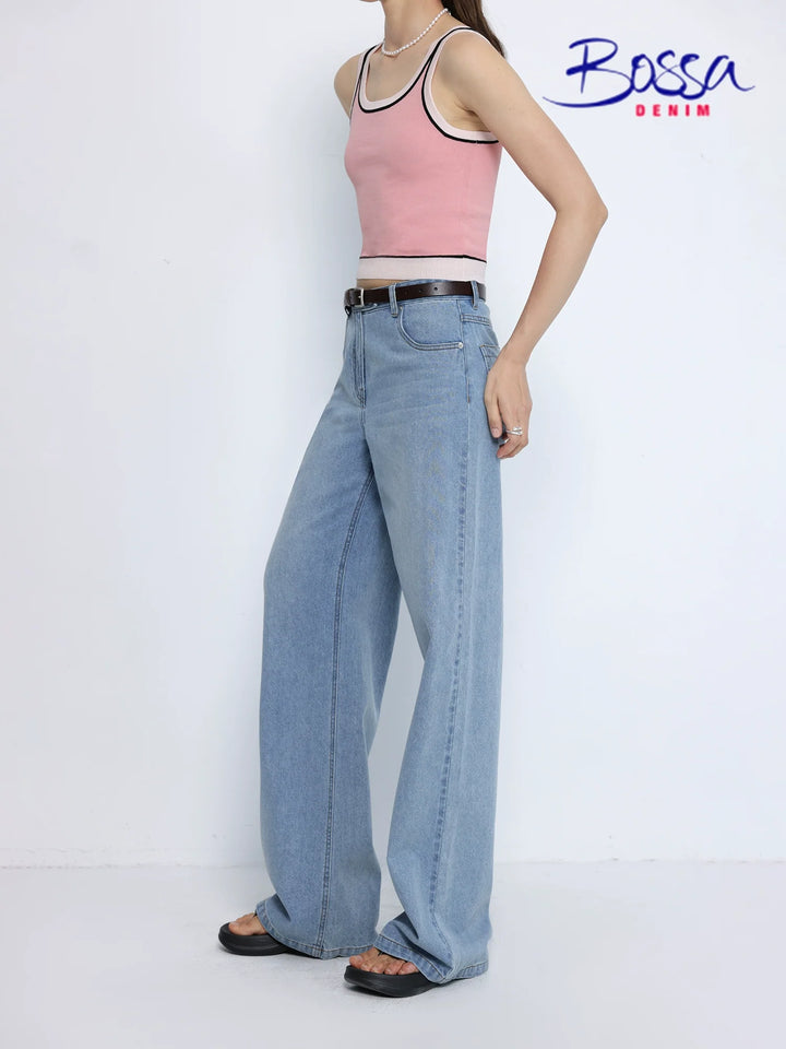 Natural Denim Straight-Leg Jeans