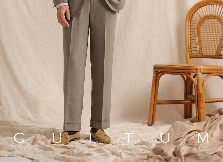 Herringbone Linen Trousers