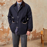 Retro Corduroy Lapel Jacket - Italian Slim Style for Autumn-Winter Waterproof Charm